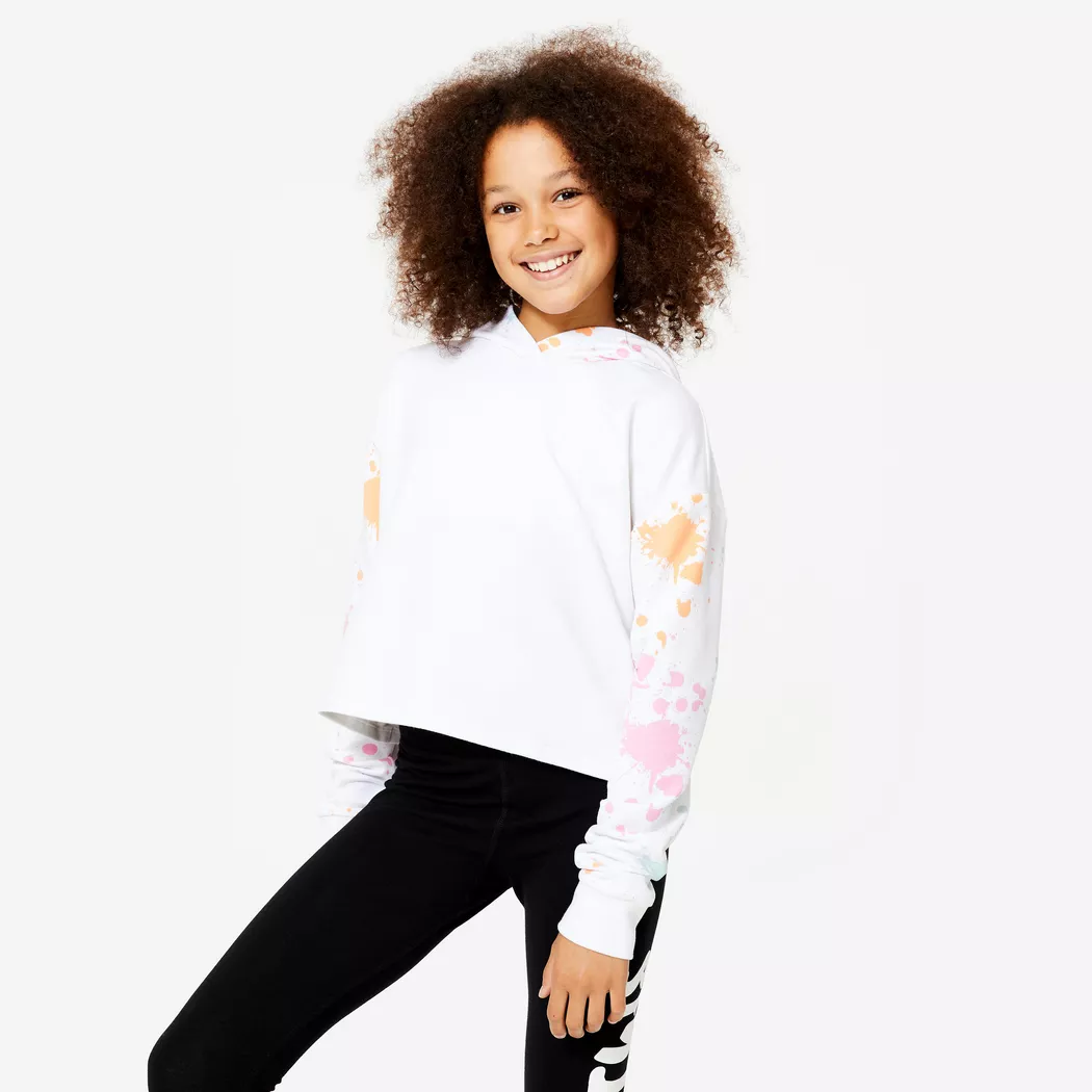 STAREVER - Sweatshirt Mädchen Modern Jazz Dance Crop Top mit Kapuze Polyester, 8A, Multicolor