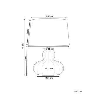 Beliani Tischleuchte aus Keramik Glamourös MALABUKA  