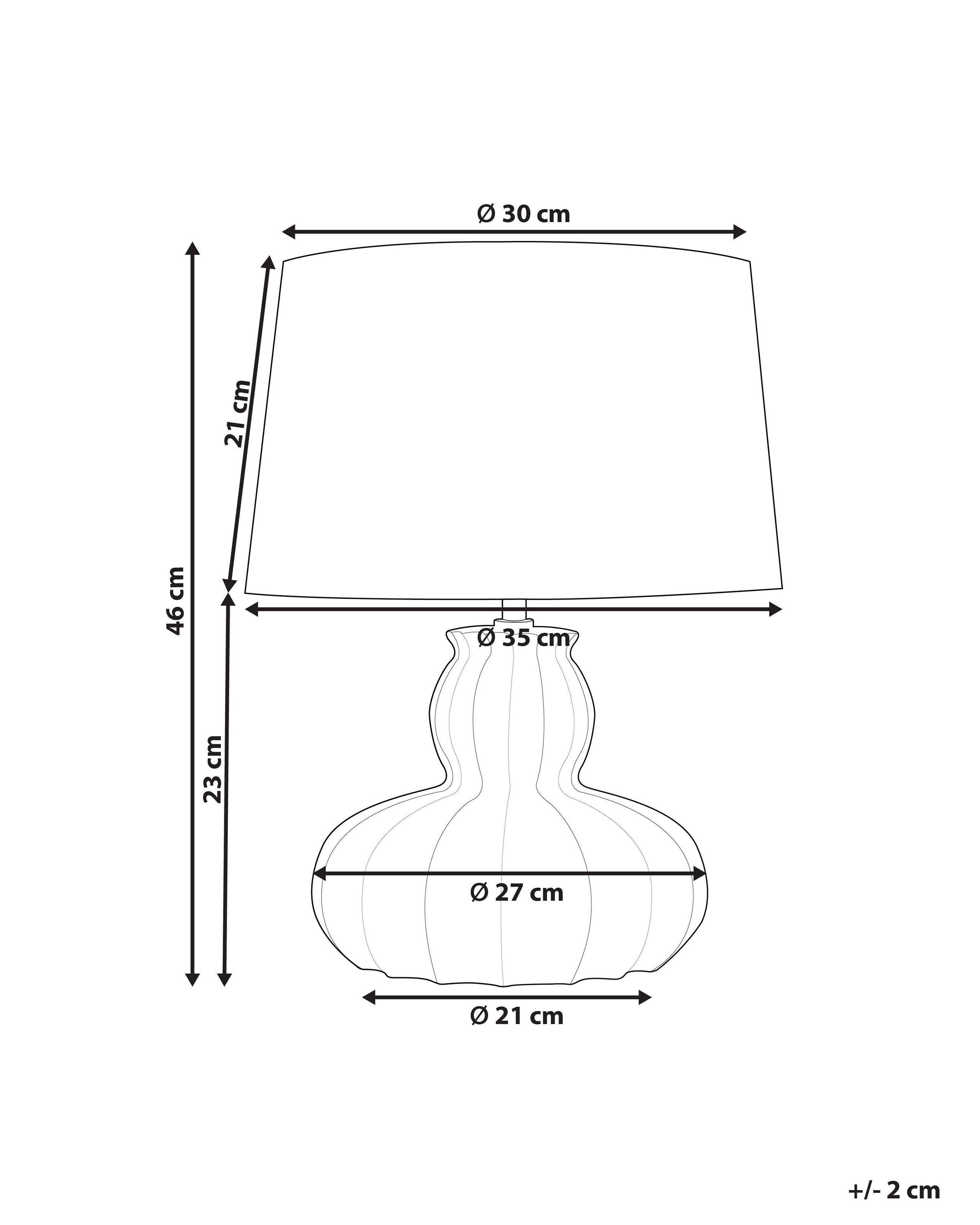 Beliani Lampe à poser en Céramique Glamour MALABUKA  