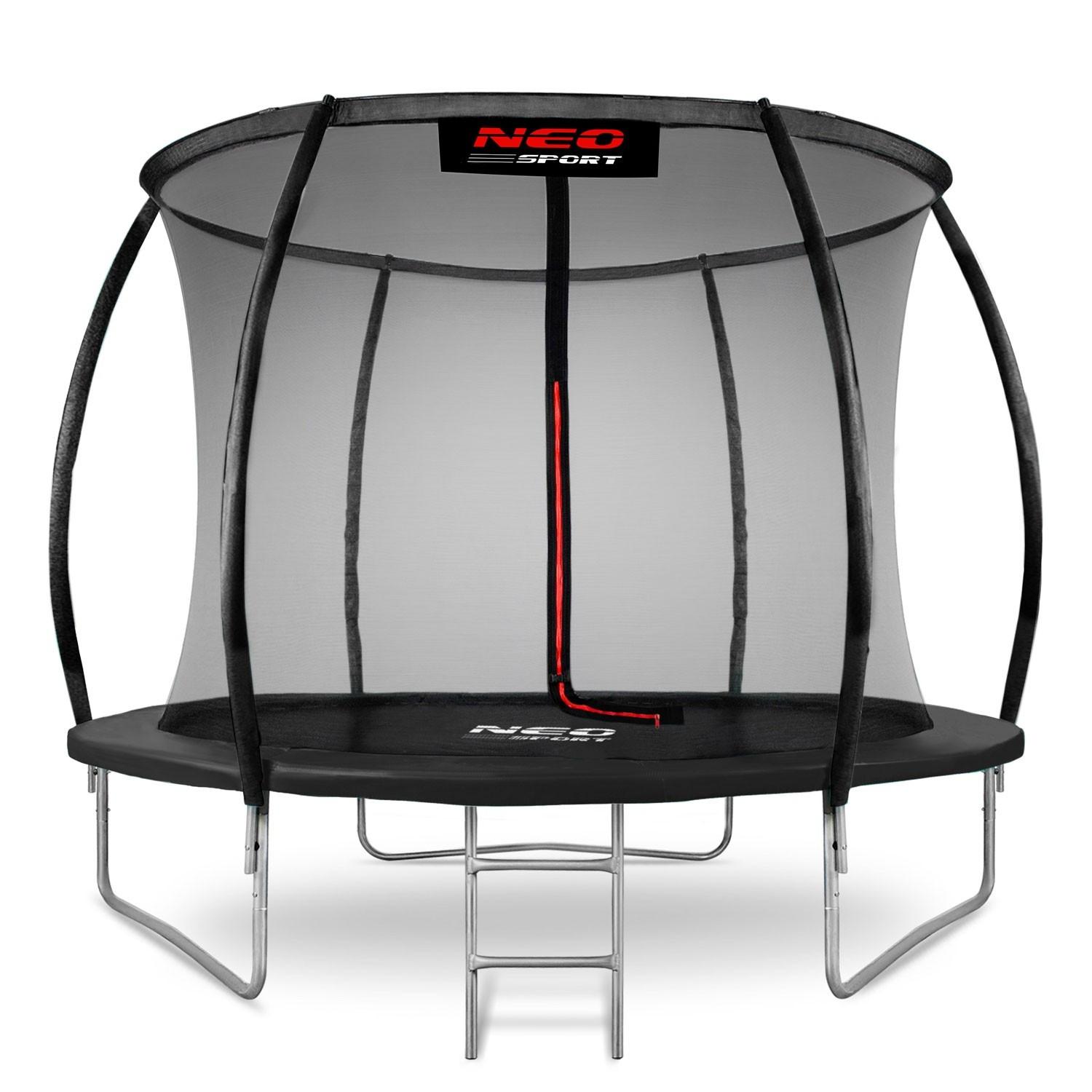B2X Profiltrampolin für den Garten 8ft/252cm mit innerem Schutznetz von Neo-Sport  