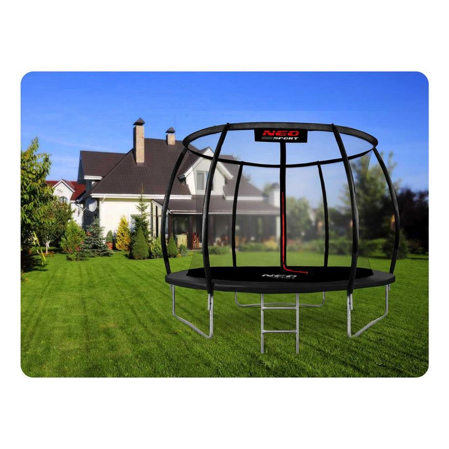 B2X Profiltrampolin für den Garten 8ft/252cm mit innerem Schutznetz von Neo-Sport  