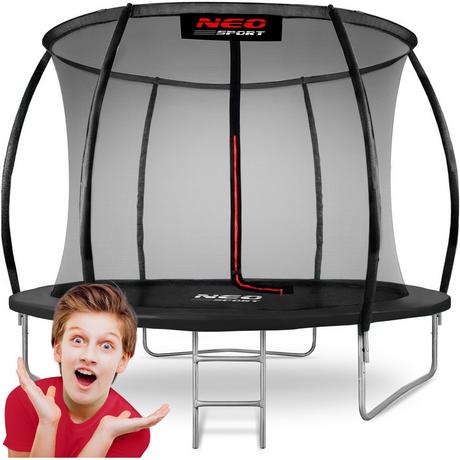 B2X Profiltrampolin für den Garten 8ft/252cm mit innerem Schutznetz von Neo-Sport  