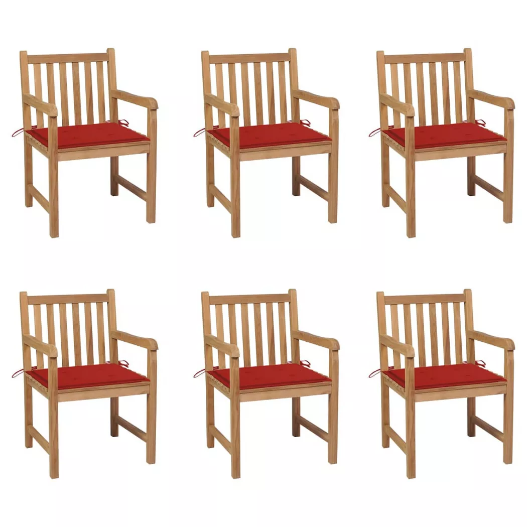 VidaXL - Chaise de jardin bois, One Size, Rouge Bariolé