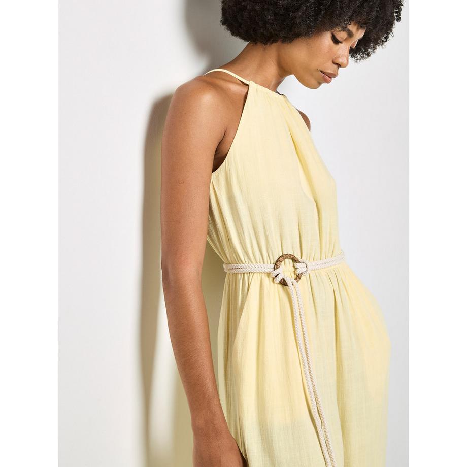 APRICOT Combinaison coton mélangé jambes larges  