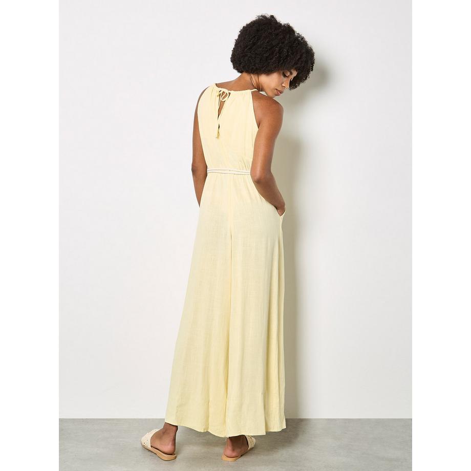 APRICOT Combinaison coton mélangé jambes larges  