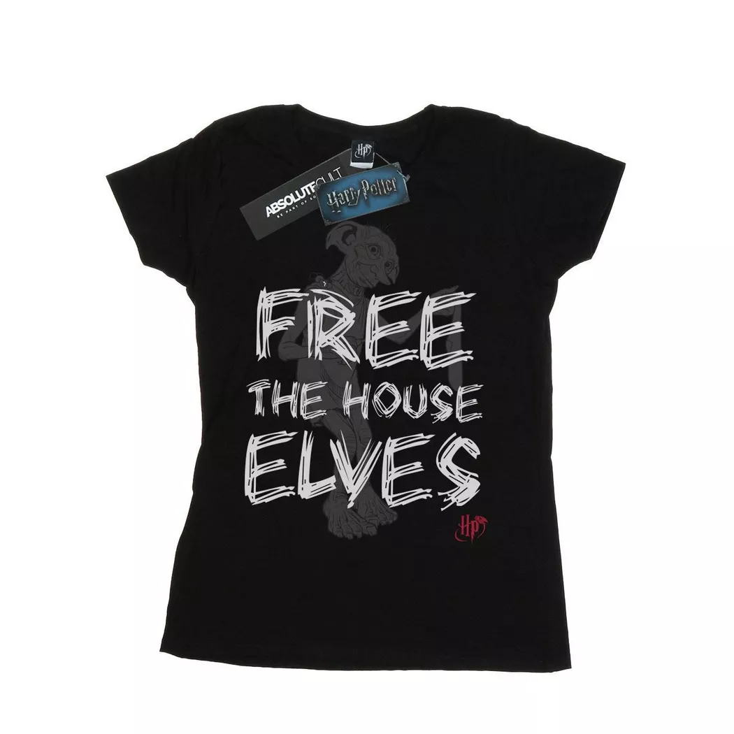 Harry Potter - Free The House Elves TShirt, für Damen, Schwarz, Größe S
