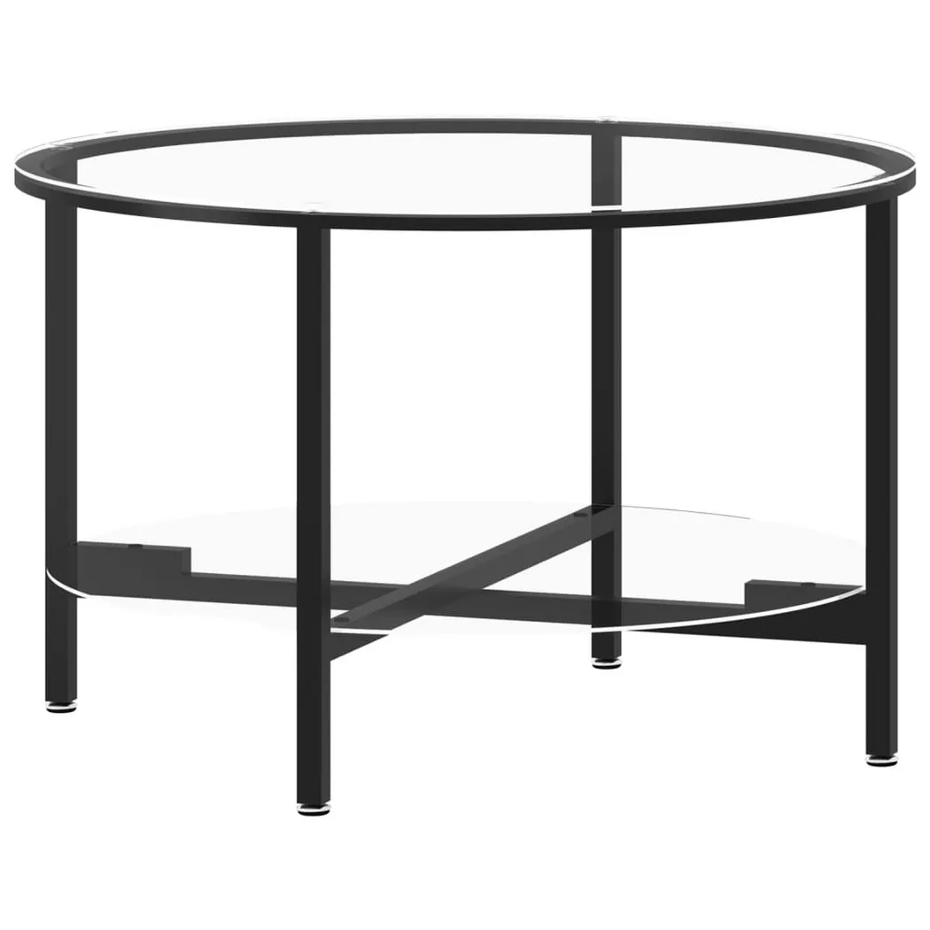 VidaXL - Table à thé verre, One Size, Noir