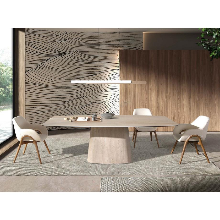 ANGEL CERDA Sedia in tessuto beige  