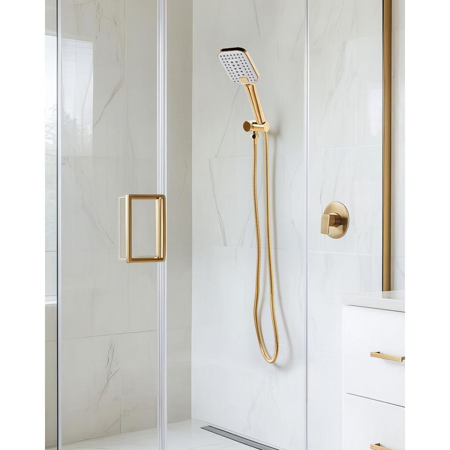 Beliani Kit de pommeau de douche avec tuyau flexible en ABS (matière synthétique durable) Traditionnel TINGO  