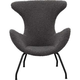 mutoni Fauteuil relax peluche fourrure gris  