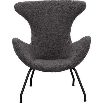 Fauteuil relax peluche fourrure gris