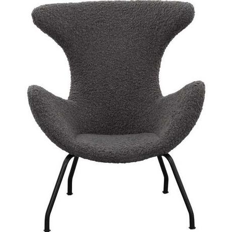 mutoni Fauteuil relax peluche fourrure gris  