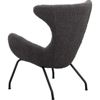 mutoni Fauteuil relax en peluche grise  