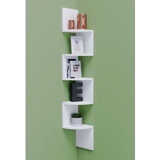 VCM Holzregal hängend | platzsparendes Regal | Maße:  H. 123 x B. 20 x T. 20 cm | Elegantes Regal hängend | Aufbewahrungsregal | Bücherregal | Wandregal -  