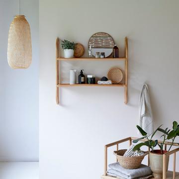 Etagère de salle de bain en rotin Marius