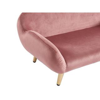 Vente-unique  Tiersofa Samt & Holz, ZOLIA 