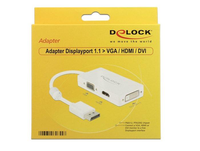 DeLock  Adapter Displayport zu VGA HDMI DVI Passiv 