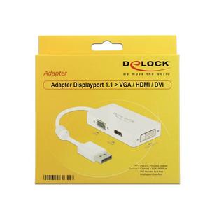 DeLock  Adapter Displayport zu VGA HDMI DVI Passiv 