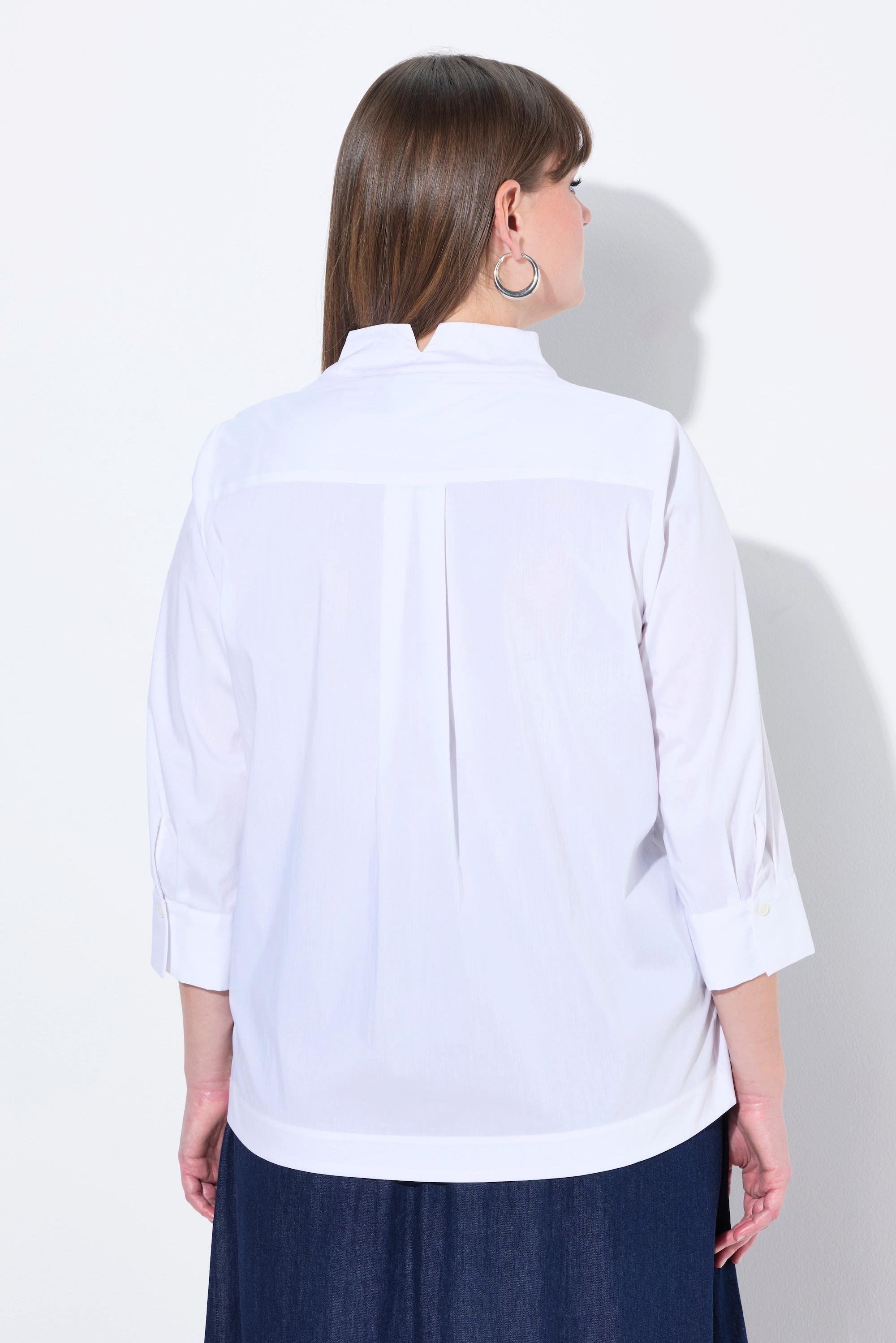 Ulla Popken Tunica Scollo Montante Maniche 3/4  