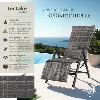Tectake Fauteuil de relaxation BRISBANE avec structure en aluminium  
