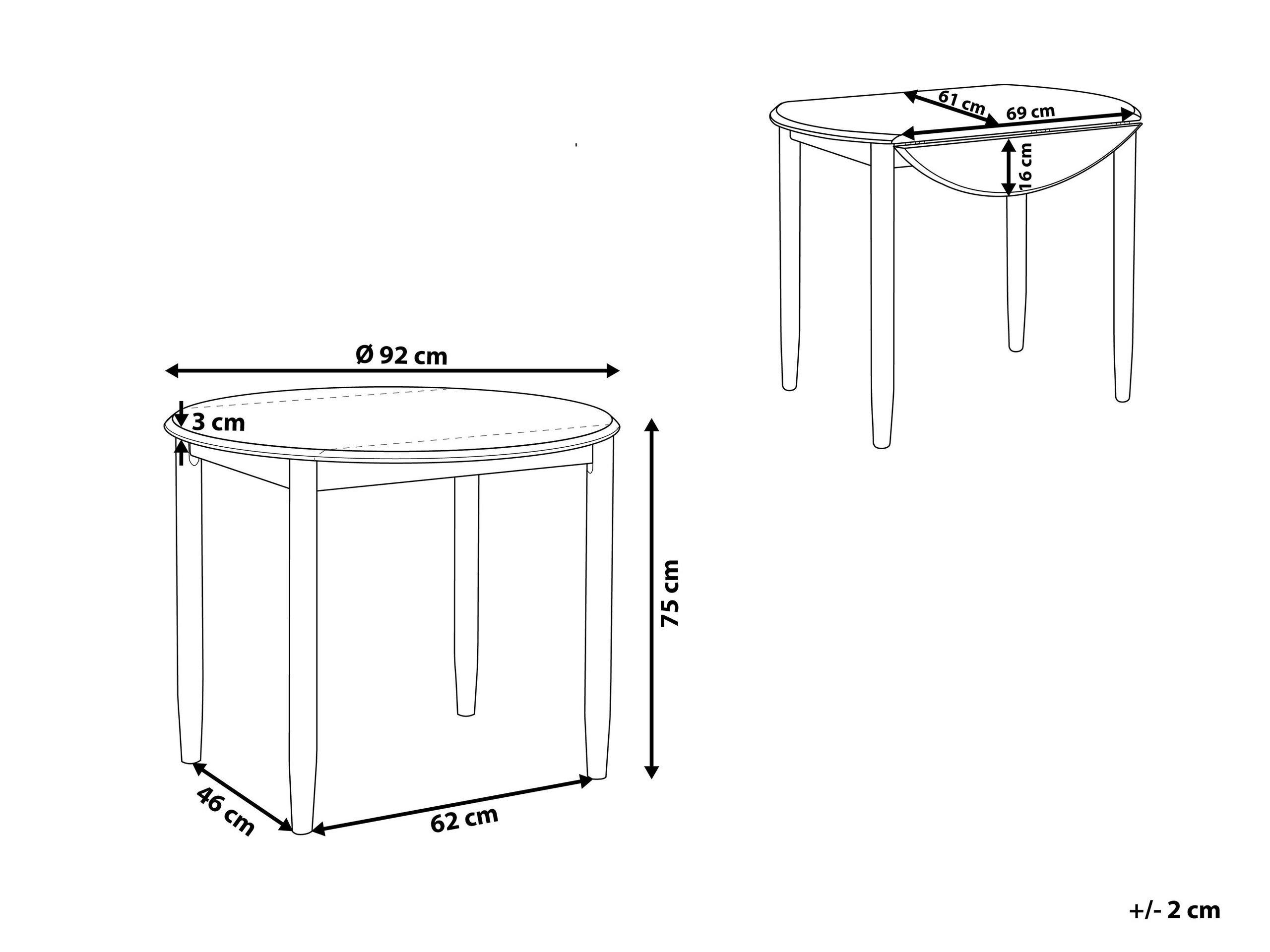 Beliani Table de repas en Bois d'hévéa Moderne OMAHA  