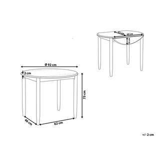 Beliani Table de repas en Bois d'hévéa Moderne OMAHA  