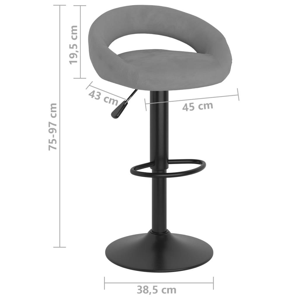 VidaXL Tabouret de bar velours  