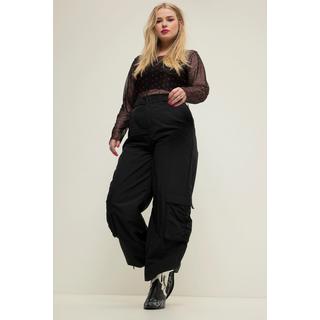 Studio Untold  Pantalon cargo à coupe large, poches cargo et cordon à la taille 