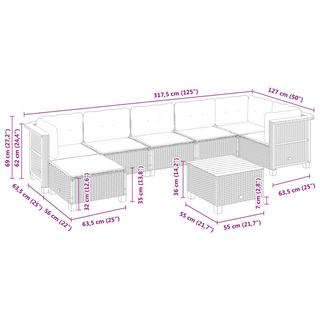 VidaXL Garten sofagarnitur poly-rattan  