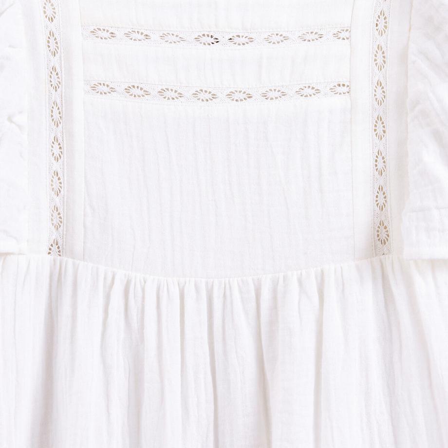 La Redoute Collections  Besticktes Festkleid mit Volants an den Schultern 