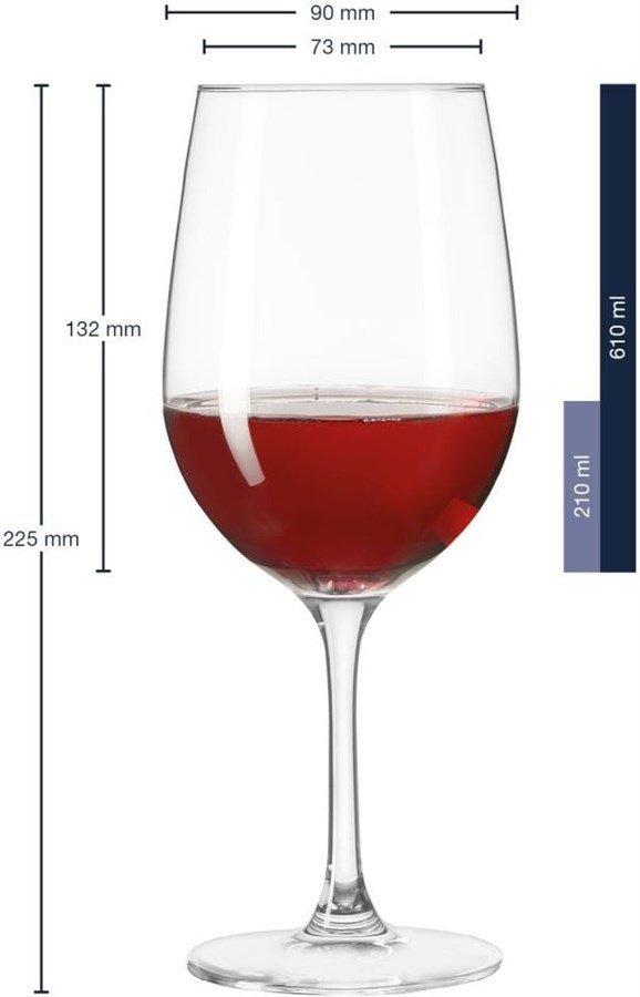 LEONARDO Rotweinglas Ciao+ 610 ml, 6 Stück, Transparent  