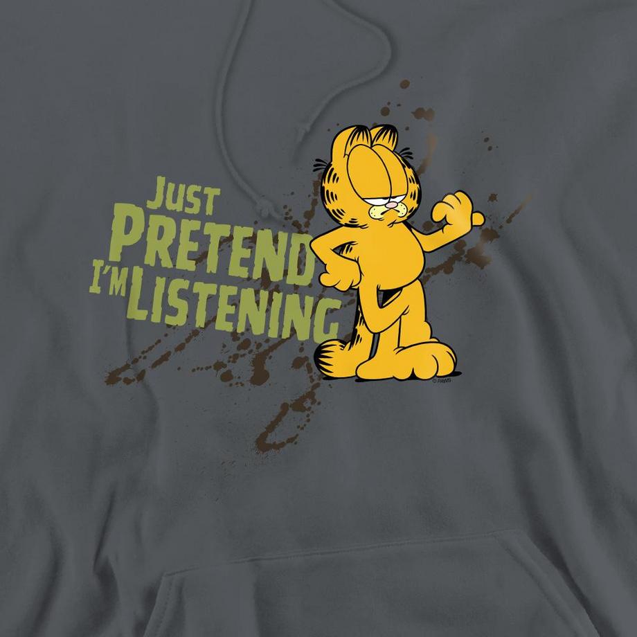 Garfield Sweat À Capuche Just Pretend I'm Listening  