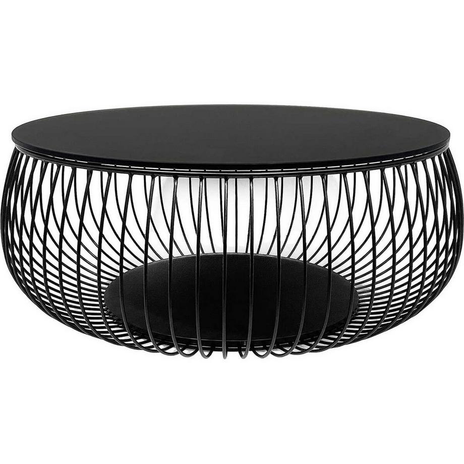 mutoni Tavolino Nimoria in vetro nero rotondo 86x35  