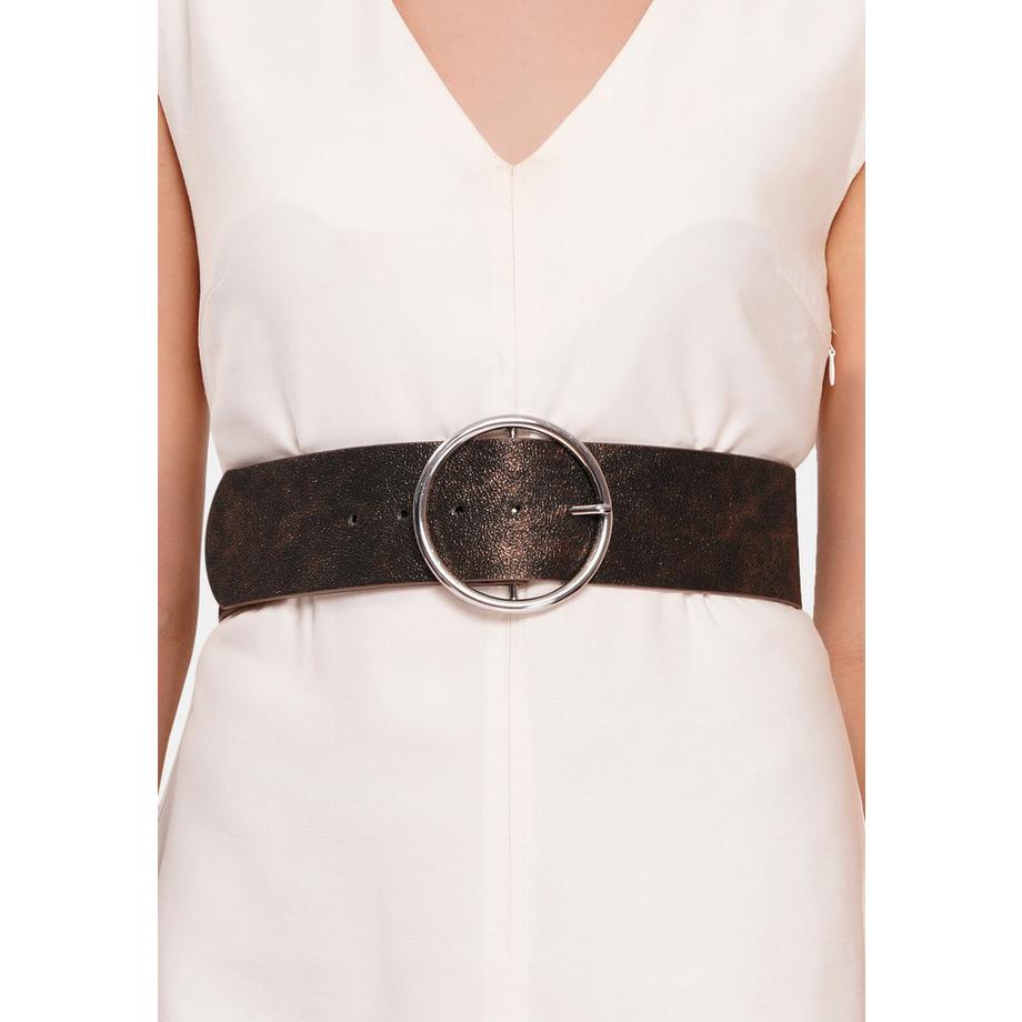 AVANT-GARDE PARIS  Ceinture à boucle ronde scintillante 