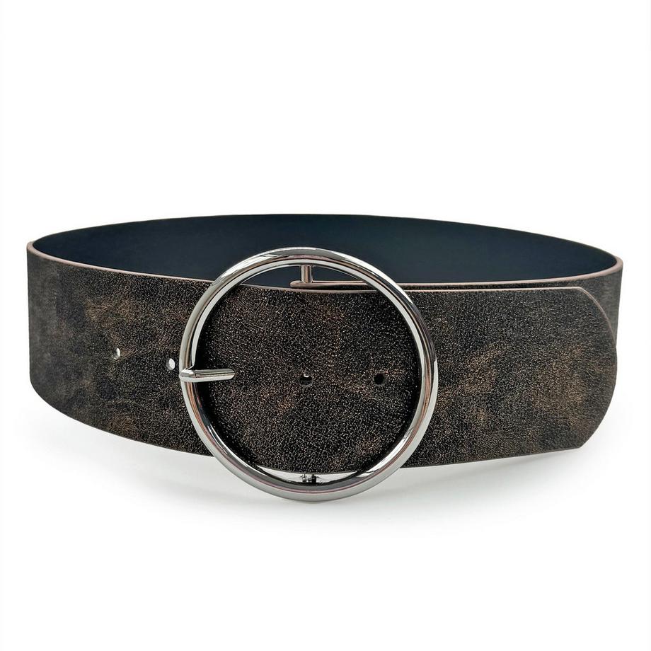 Ceinture à boucle ronde scintillante