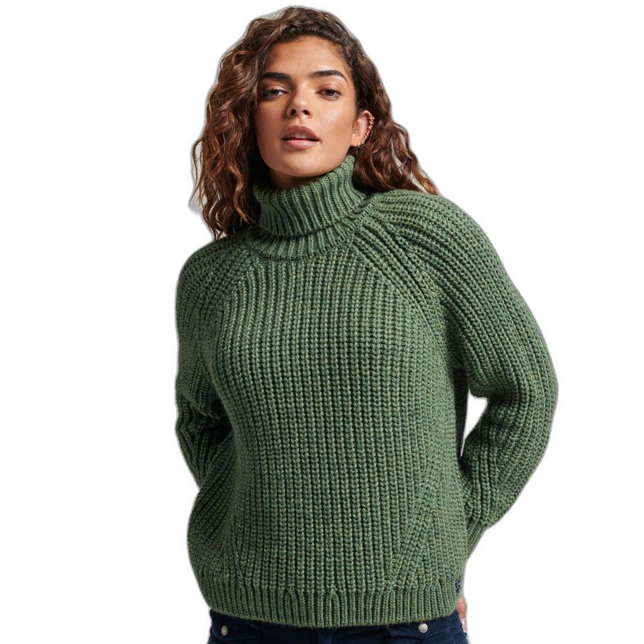 Superdry Maglia dolcevita sciolta con impunture  