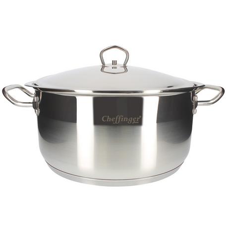 Cheffinger Pentola 30 cm con coperchio inox  