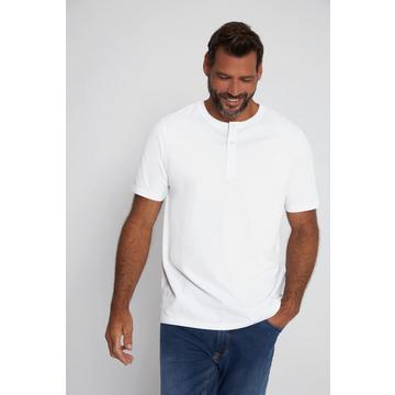 Maglia serafino basic con abbottonatura e mezze maniche