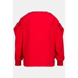 Ulla Popken Blusa con cut-out e fiocco decorativo  