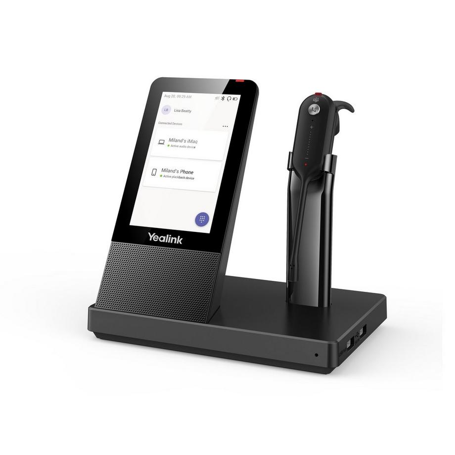 Yealink  Yealink WH67 UC Systèmes de conférences audio personnelle Sans fil Crochets auriculaires, Arceau, Ecouteurs Bureau/Centre d'appels USB Type-A Bluetooth Noir 