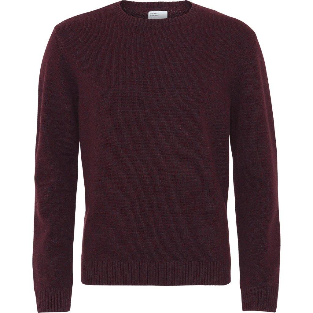 Colorful Standard  Pullover mit Rundhalsausschnitt aus Wolle  Classic Merino oxblood red 