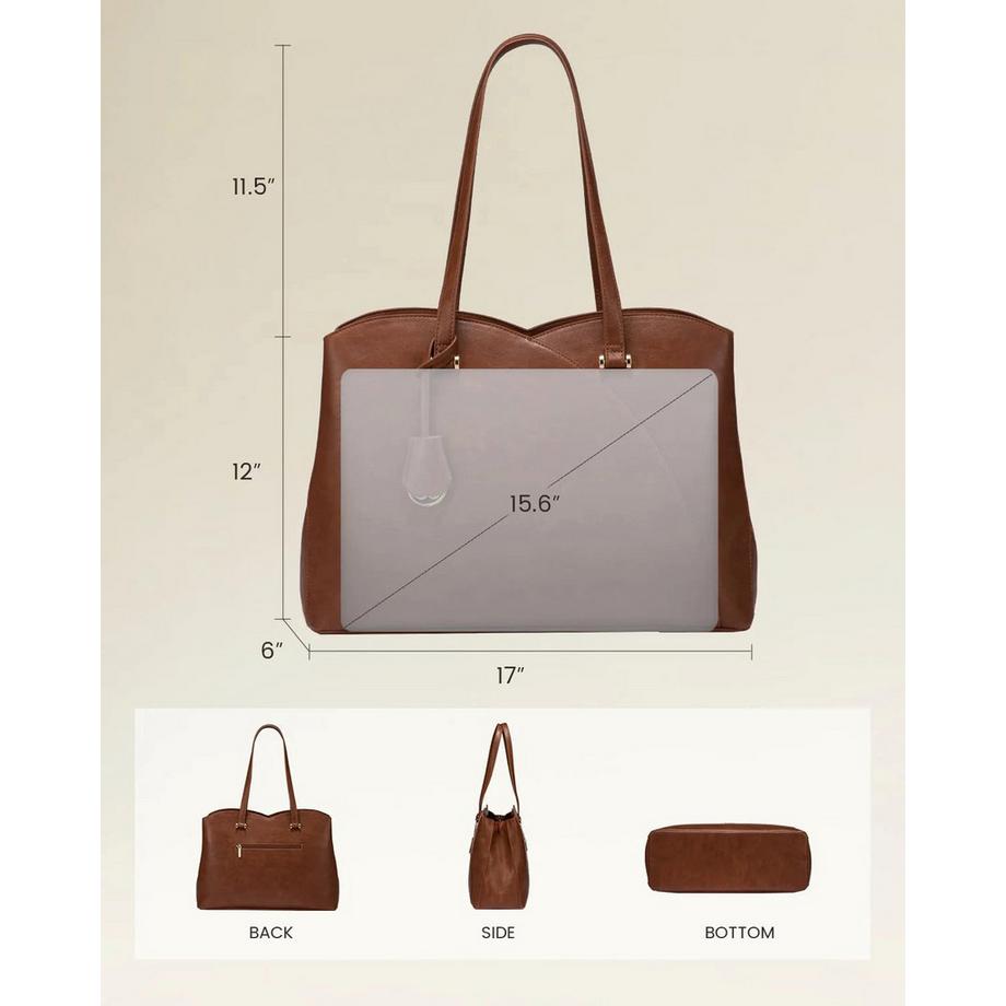 Only-bags.store Grosse Shopper Tasche mit Laptopfach und verstellbarem Schultergurt  