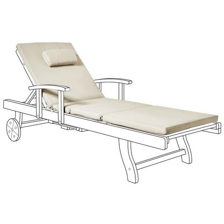 Beliani Cuscino per sdraio en Poliestere Scandinavo TOSCANA/JAVA/AMANTEA PREMIUM  