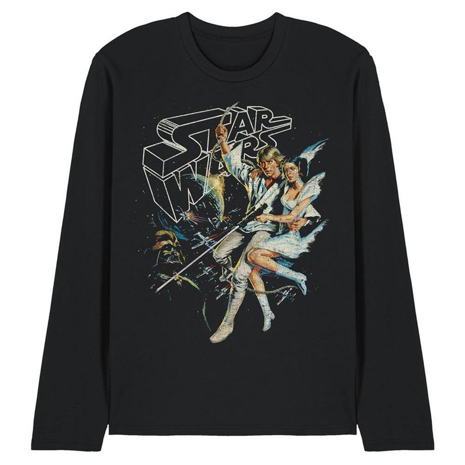 T-ShirtManches Longues Motif Luke Et Leia Motiftyle Rétro