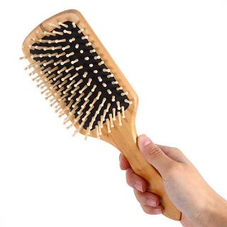 B2X  Brosse à Cheveux en Bois - Rectangulaire 