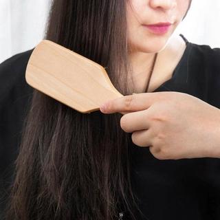 B2X  Brosse à Cheveux en Bois - Rectangulaire 