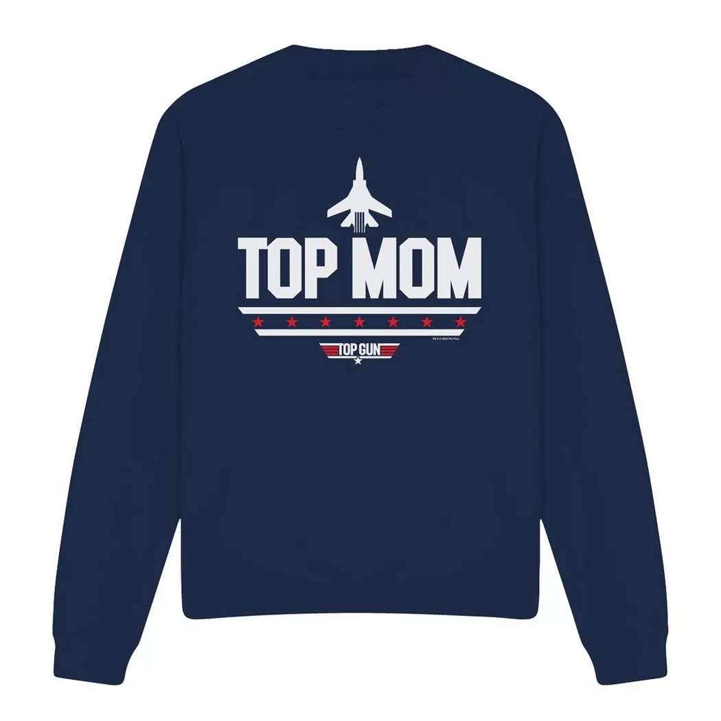 Top Gun - Top Mom Sweatshirt Muttertag, für Damen, Marine, Größe XXL