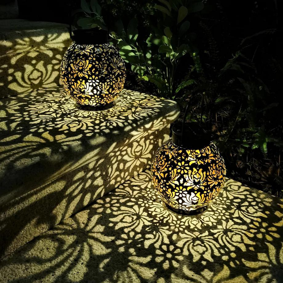 YUWANET Solar-Laterne LED Blumenornament  