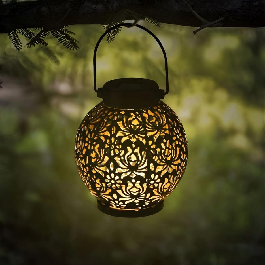 YUWANET Solar-Laterne LED Blumenornament  