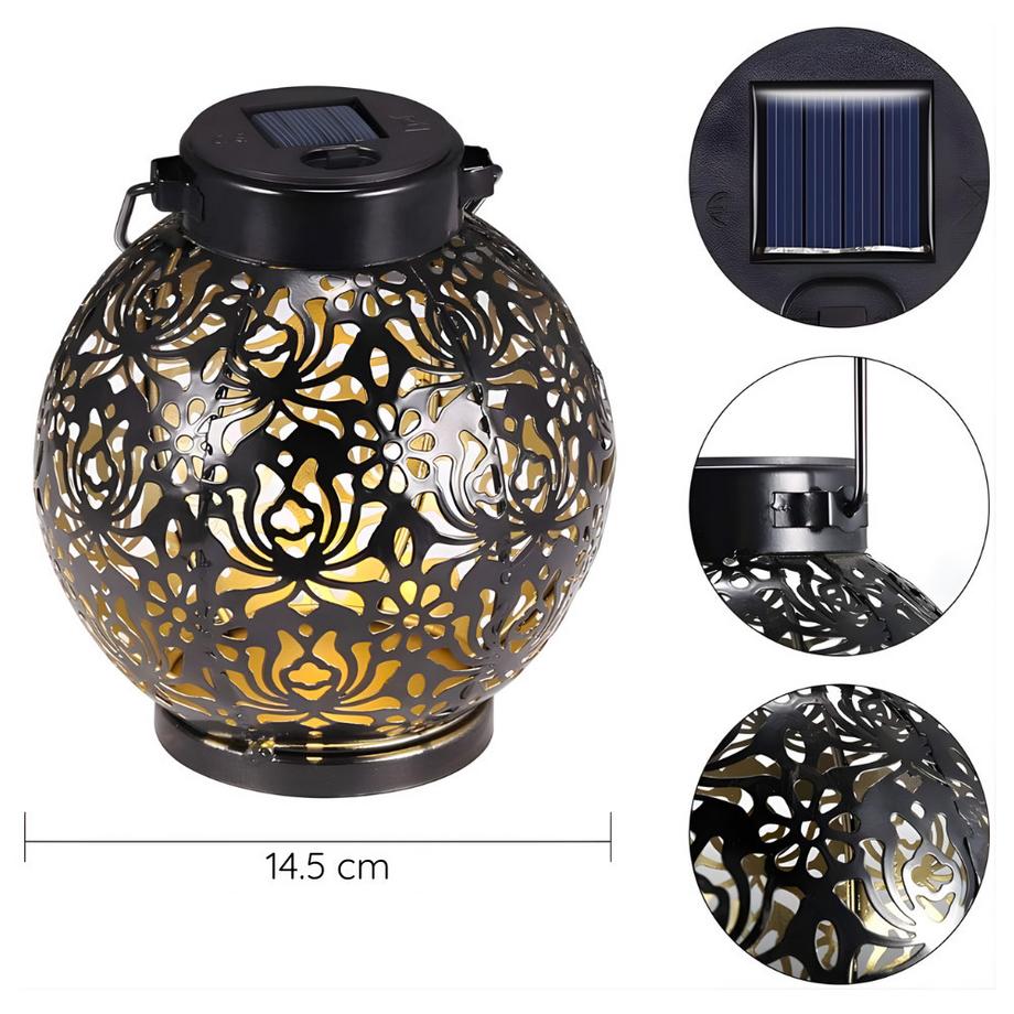 YUWANET Solar-Laterne LED Blumenornament  